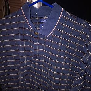 Vintage striped polo t shirt soft two ply size med